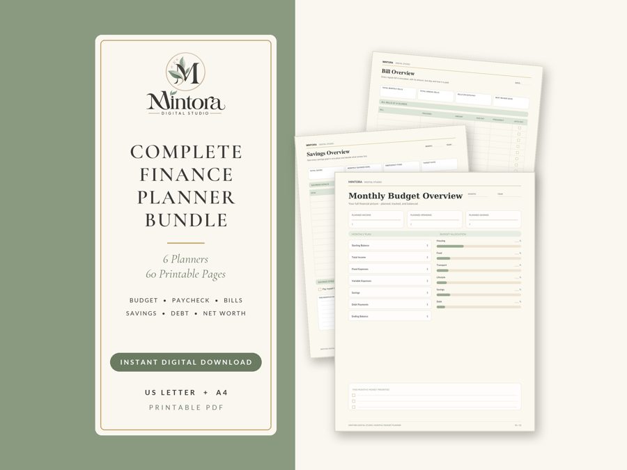 Complete Finance Planner Bundle printable