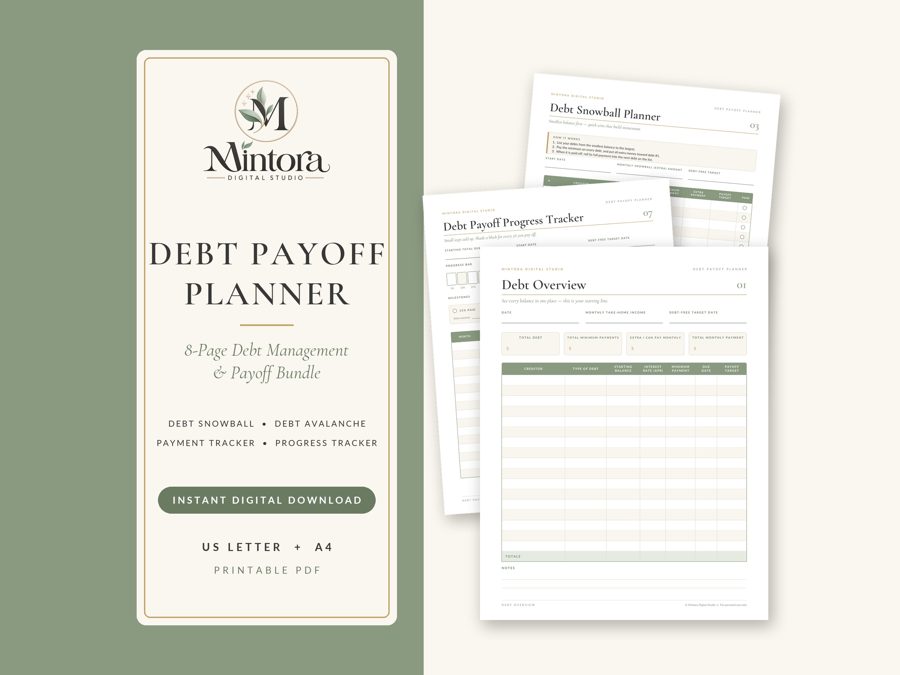 Debt Payoff Planner printable