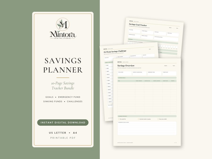 Savings Planner printable